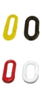Verbindungsglieder für Kunststoffkettketten Typ SK-K, in rot, weiß, gelb u. schwarz