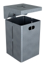 Abfallbehälter für Außenbereiche mit Ascher, verzinkt